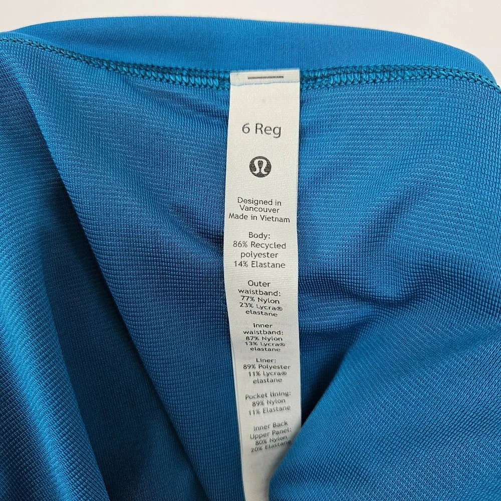 Lululemon Speed Up Shorts Womens Sz 6 Regular Running Activewear Training Blue